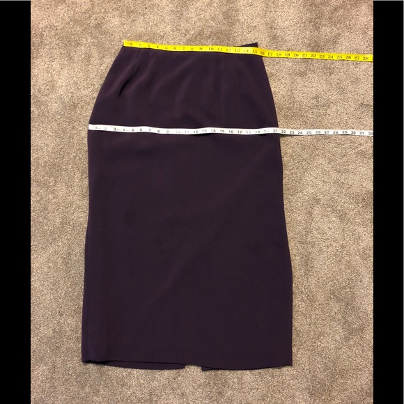 TA Travis Ayers maxi skirt size 12 pencil skirt lightweight lined eggplant tone - Picture 5 of 10